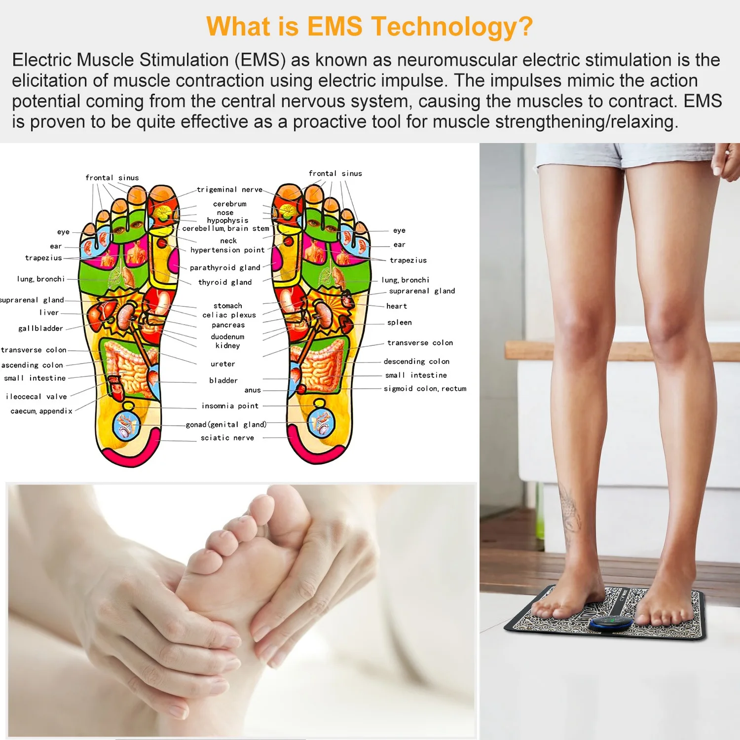 Foot Massage Machine, Foot Massager, Massage Mat - EMS Foot Stimulator, Operated by Lithium Battery, Adjustable Strength, Pressure-Relieving Massage Device - Stimulation Mat for Muscle Relaxation And Comfort, Ergonomic Design, Perfect Gift