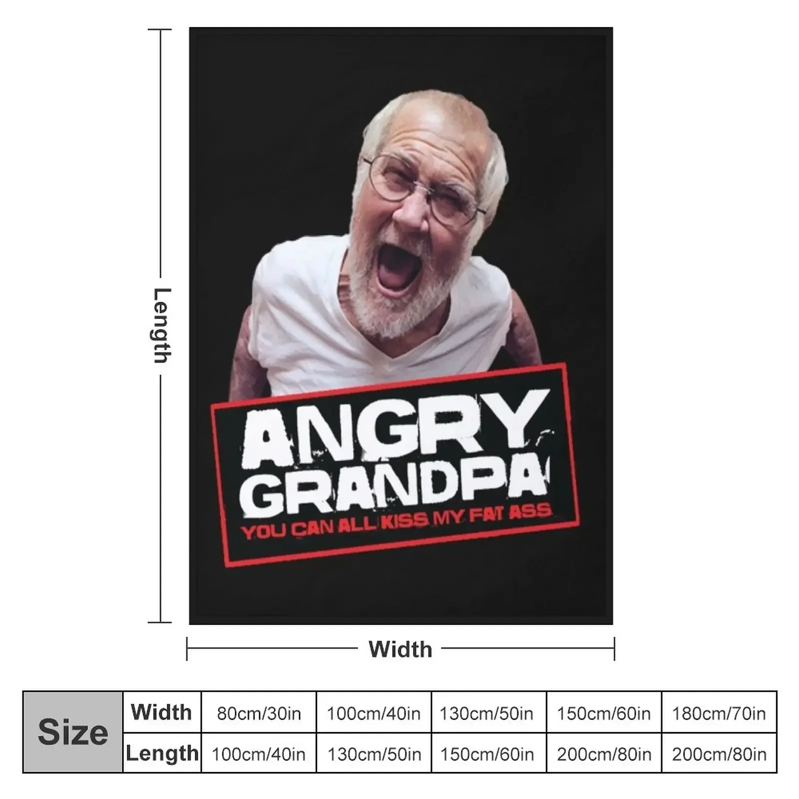 angry grandpa Throw Blanket