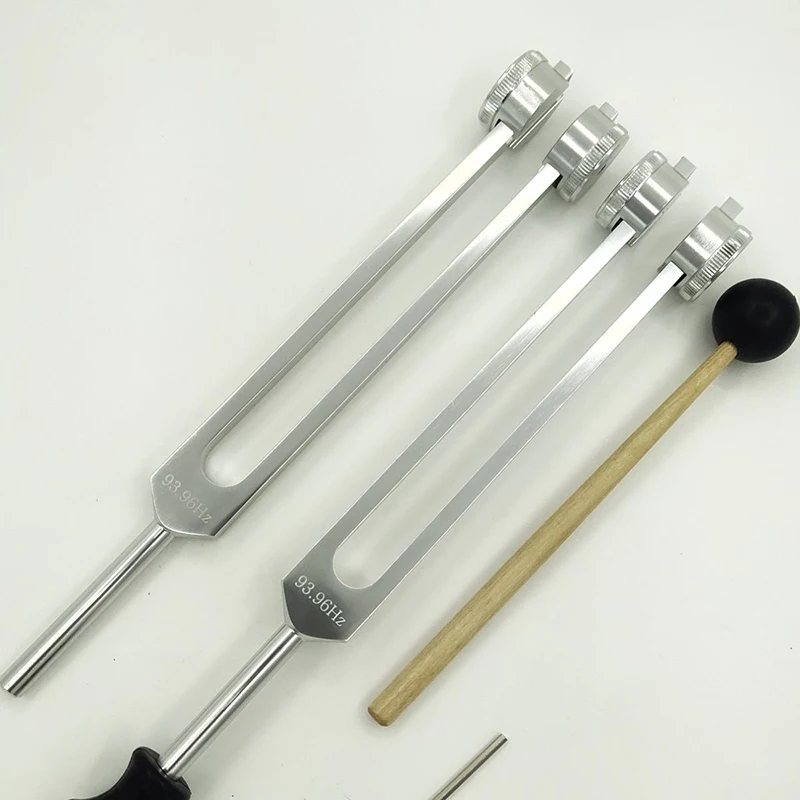 93.96Hz Vibrating Tuning Fork Aluminum Alloy Diapason Physiotherapy Tuning Fork Set Healing Music Therapy Percussion Instruments