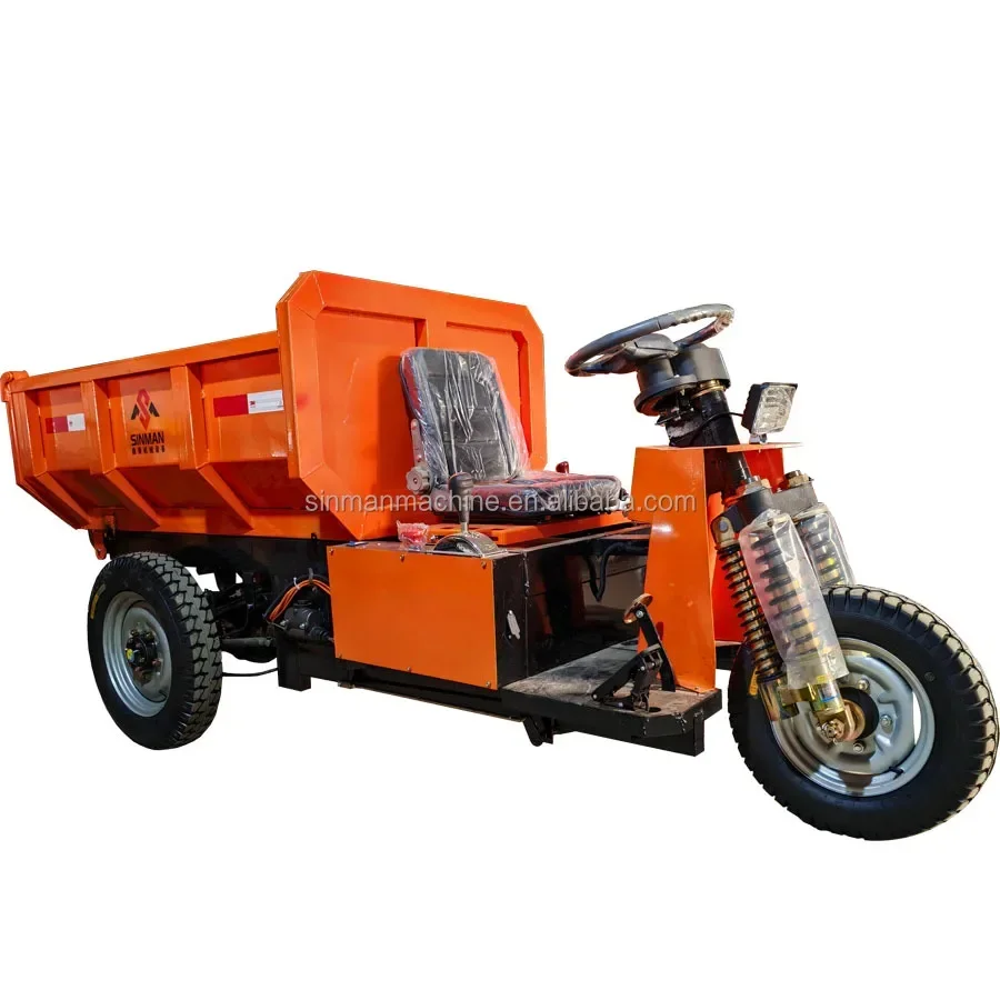 Electric Engineering Construction Farm Garden Mini Dumper Truck Electric Vehicle Tricycle Trolley Cargo Cart Transporter