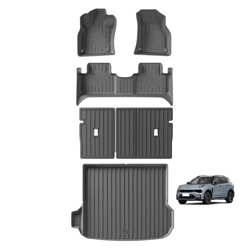 

for Lynk & Co 01 2024 2025 Car Floor Mats Cargo Liner Trunk Pad TPE 3D Foot Mat Left Hand Drive Waterproof BLACK