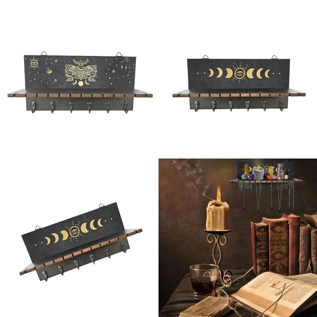 

Crystal Display Stand Practical Holder Wooden Shelf for Exhibitions Oils N2UD