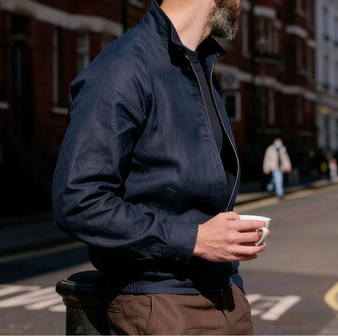 2026 Spring and Autumn Men's Jacket Solid Color Simple Casual Fashion Stand-up Neck Zipper Jacket