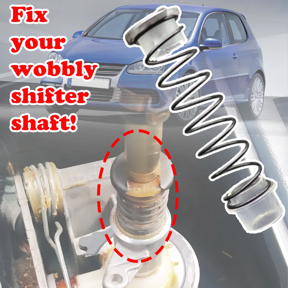 Rubber Gearstick Lever Shifter Shaft Bushing Kit For VW Golf Jetta