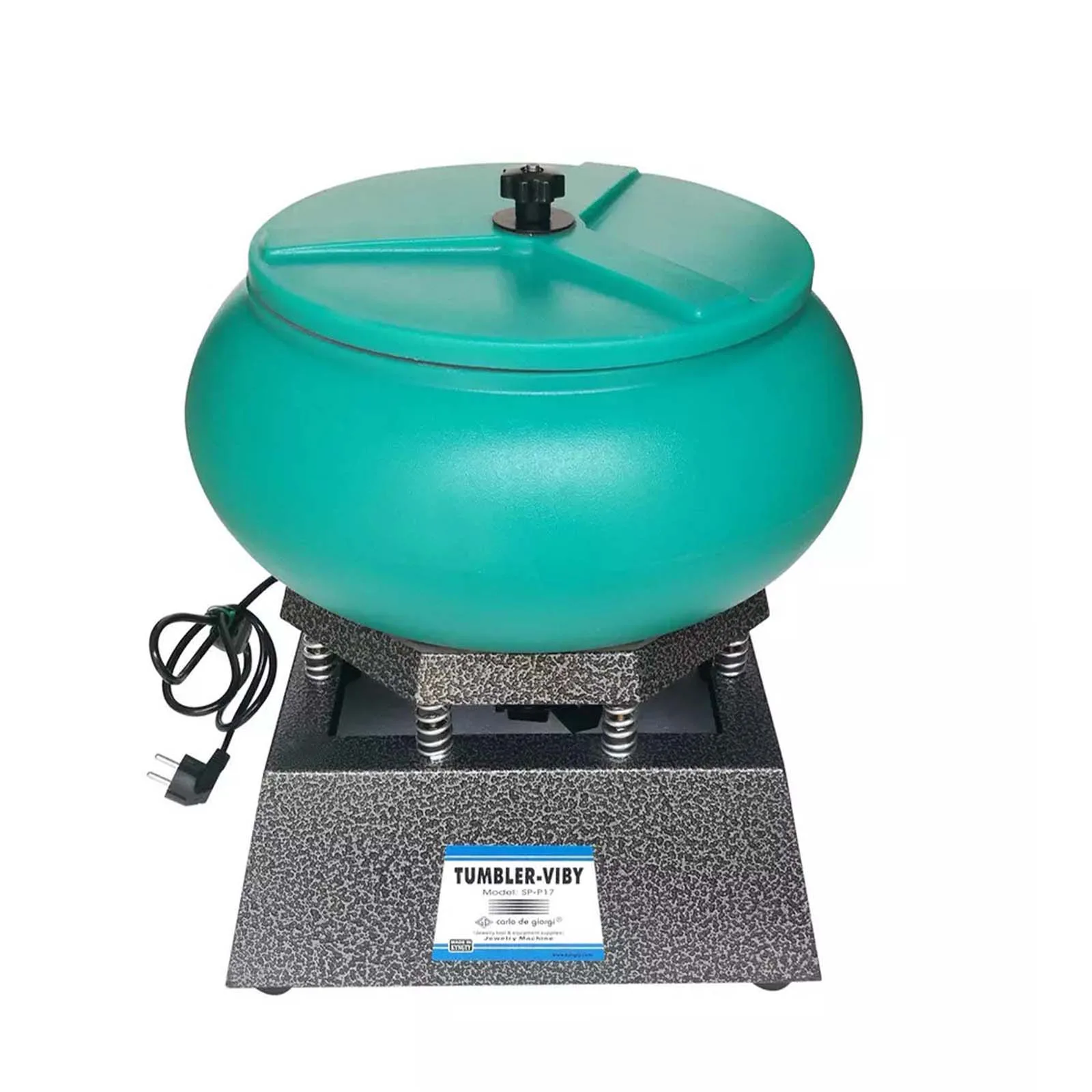 220v Vibration Polishing Machine Vibration Bucket Grinder Remove Burrs on The Edges of Jade Jadeite Metal Clean Surface Stains