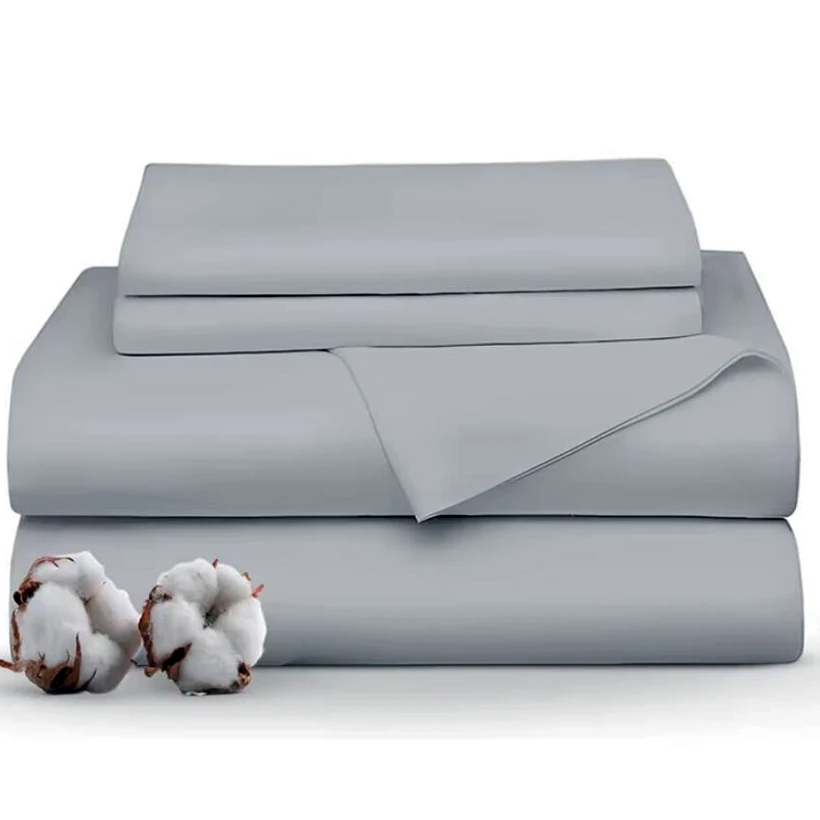 Soft 100% Egyptian Cotton Bed Sheets Set, 1000 Thread Count 4/6pcs Bedding Set, Luxury Silky Fitted and Flat Bedsheet Pillowcase
