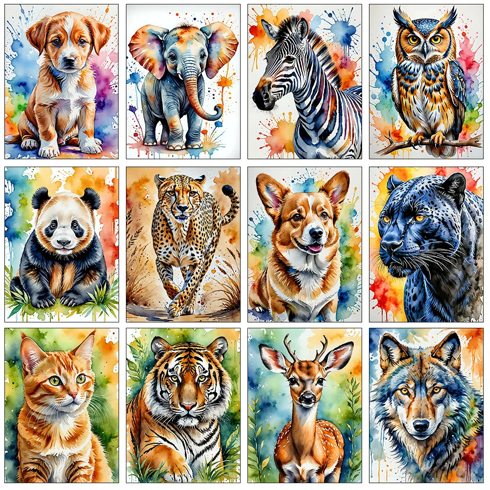 5D DIY Diamant Malerei Graffiti Löwe Leopard Hund voller Diamant Stickerei Cartoon Tier Kreuzstich Set Kunst Home Decor Geschenk