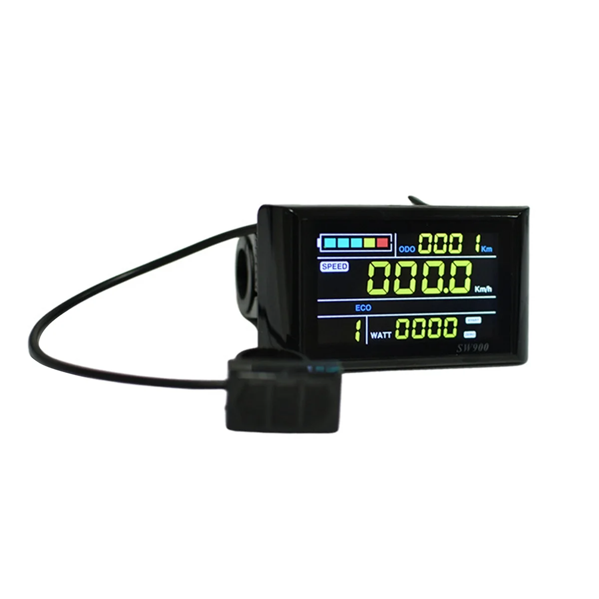 SW900 Colour Screen Ebike LCD Display 24V/36V/48V/60V/72V E-Bike LCD Meter Panel Display SM Plug Ebike Accessories B