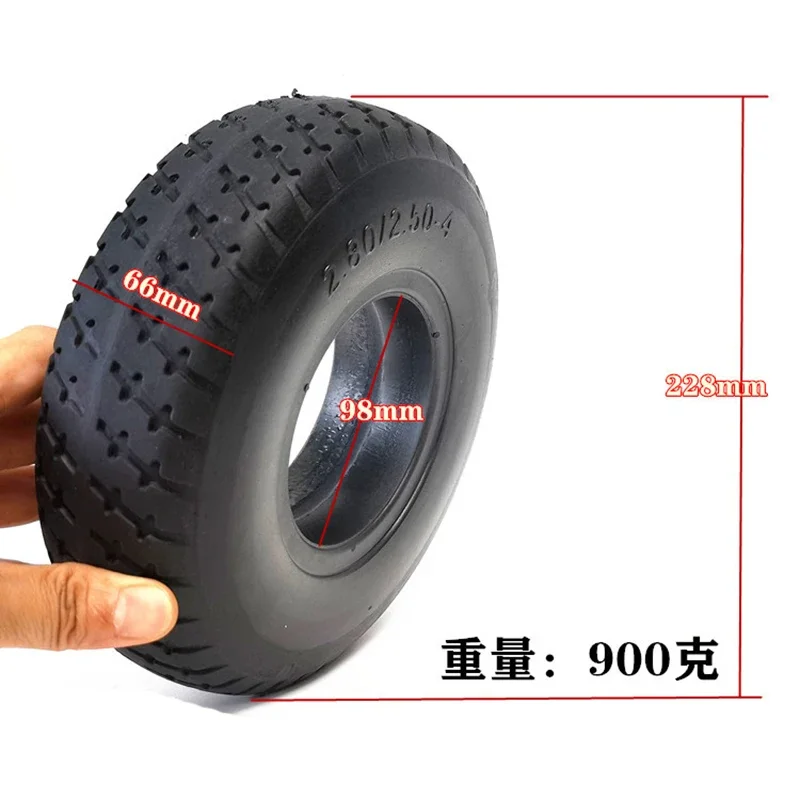 2.80/2.50-4 Without Inner Tube Tyre Solid tire 9 Inch Solid Tyre for Electric Scooter Trolley Trailer and Wheelchair