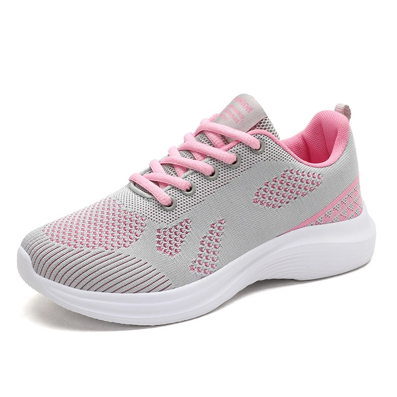 Shoes For Women's Spring And Autumn New Women's Shoes Breathable Flying Mesh Running Shoes Casual Sports Shoes For Women