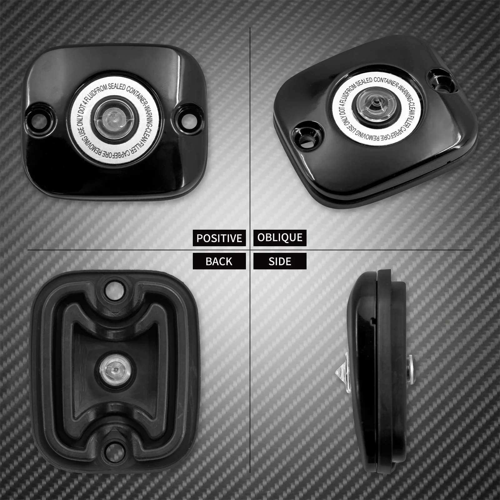 Cubierta de cilindro maestro de freno delantero de motocicleta, cromada negra para Harley Dyna FXDF Softail Fat boy FXDL Road King Touring FLHT Trike