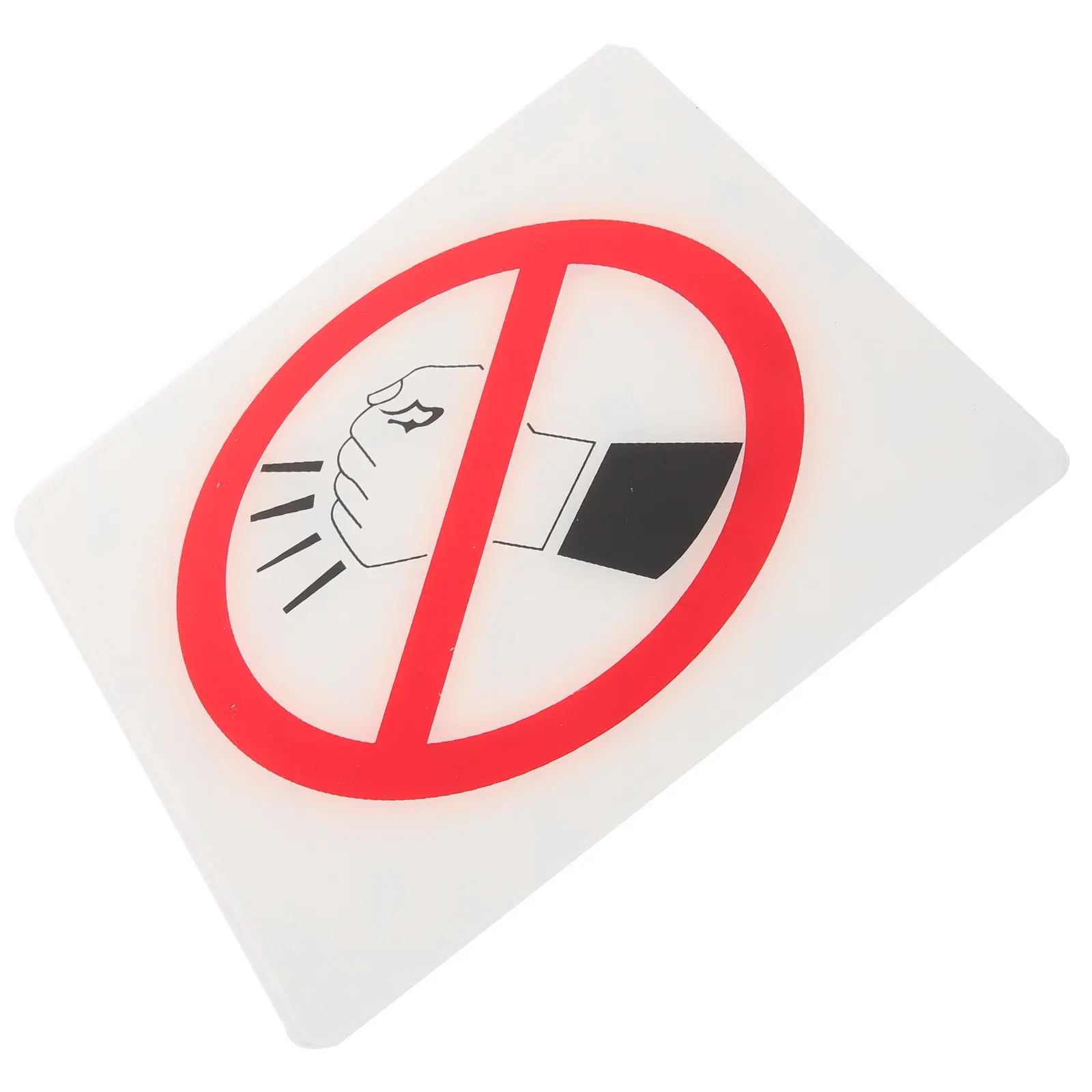 

No Knocking Board High Quality Acrylic Transparent Warning Sign Modern Aesthetic Damage Prevention Wall Decoration Functional