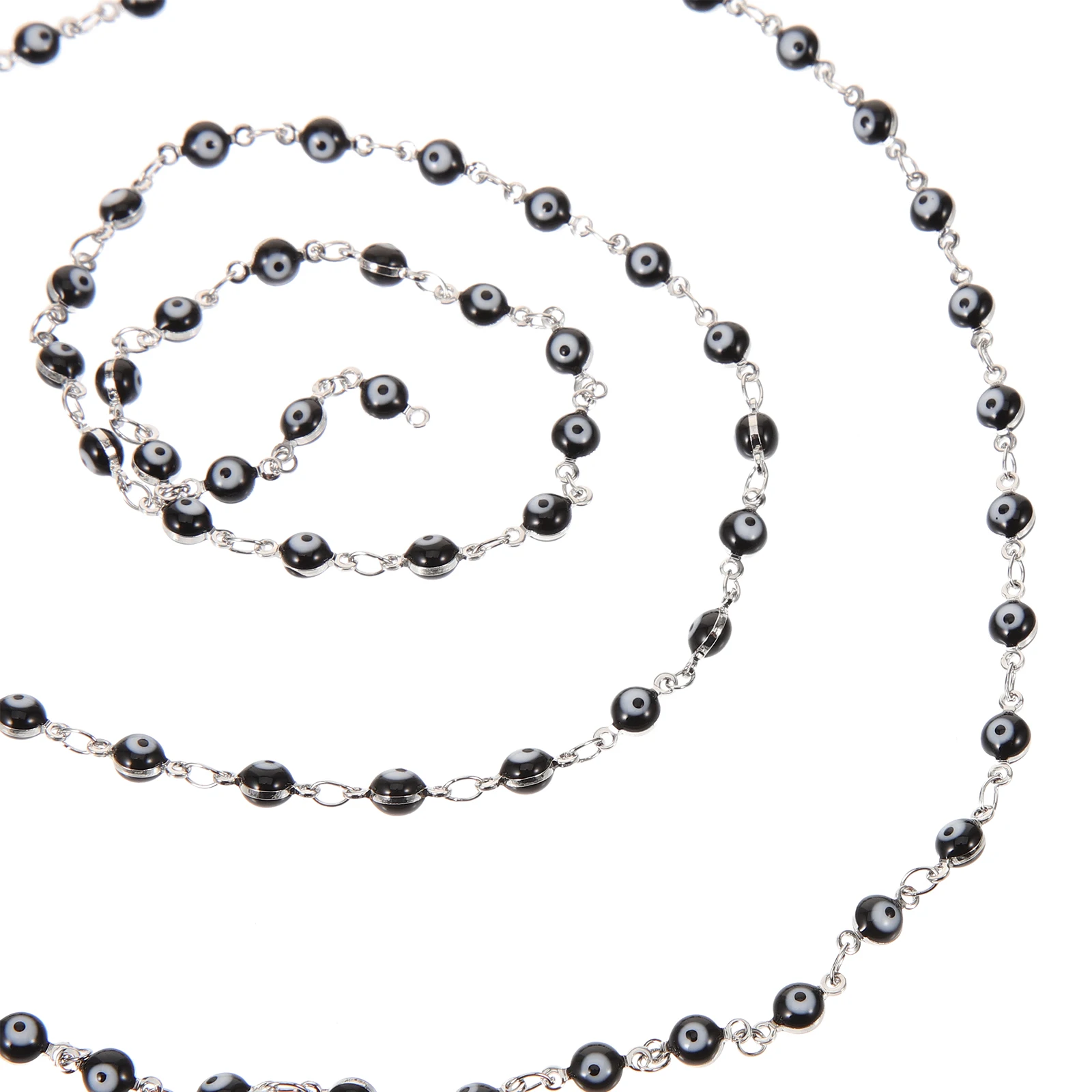 

DIY Necklace Chains Black Zircon Crystal Decorative Chain for Jewelry Making 1m 19g Metal Bracelets Earrings Projects