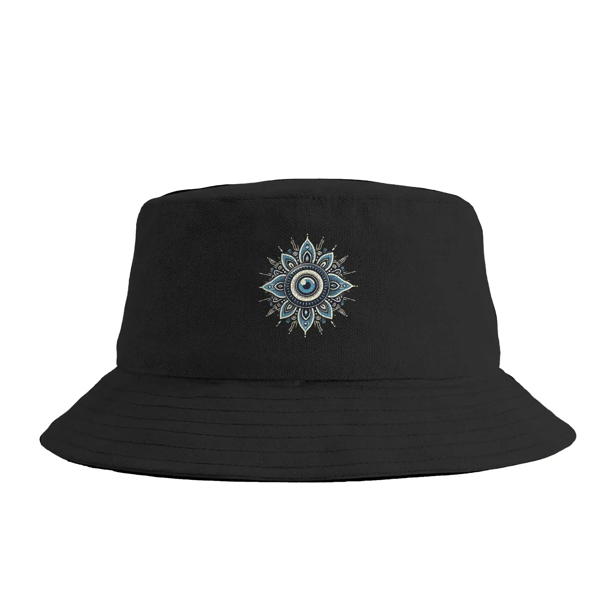 Evil Eye Charm For Protection Evil Eye Bucket Hat  Hawaii Fisherman Caps Breathable Vacation Sun Hats For Men Women Classic Cap