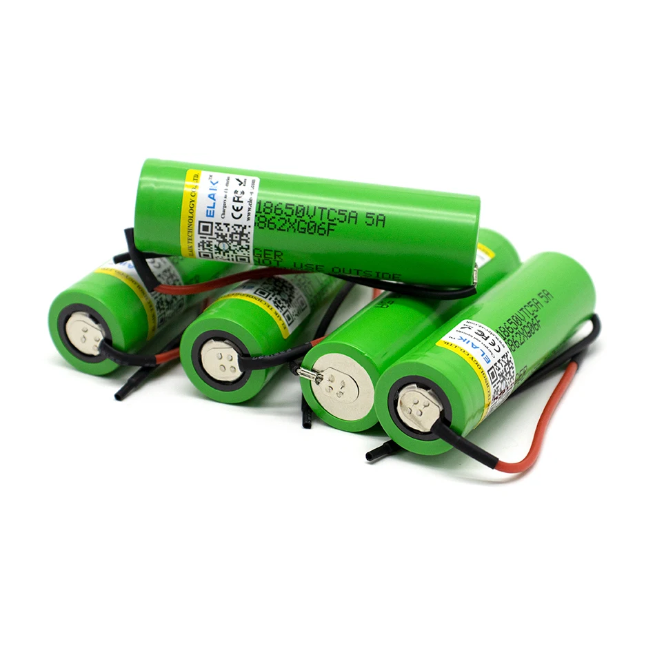 1-20 Stuks 3.7V 18650 Vtc5 2600Mah Lithium Oplaadbare Batterij 18650vtc5 30a Ontlading Voor Alle Soorten Elektronisch Speelgoed + Bedrading