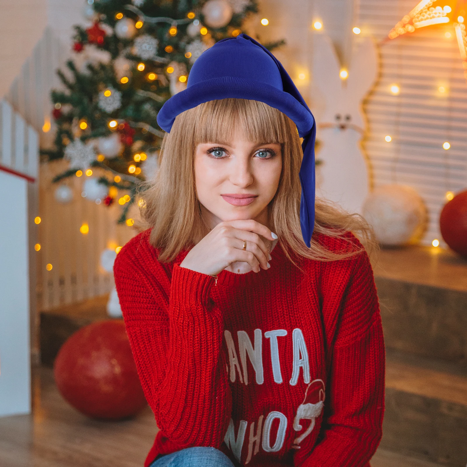 

Festive Gnome Hat Christmas Costume Accessory Soft Comfortable Material Unique Design Party Decorations Cosplay Props Dwarf Cap