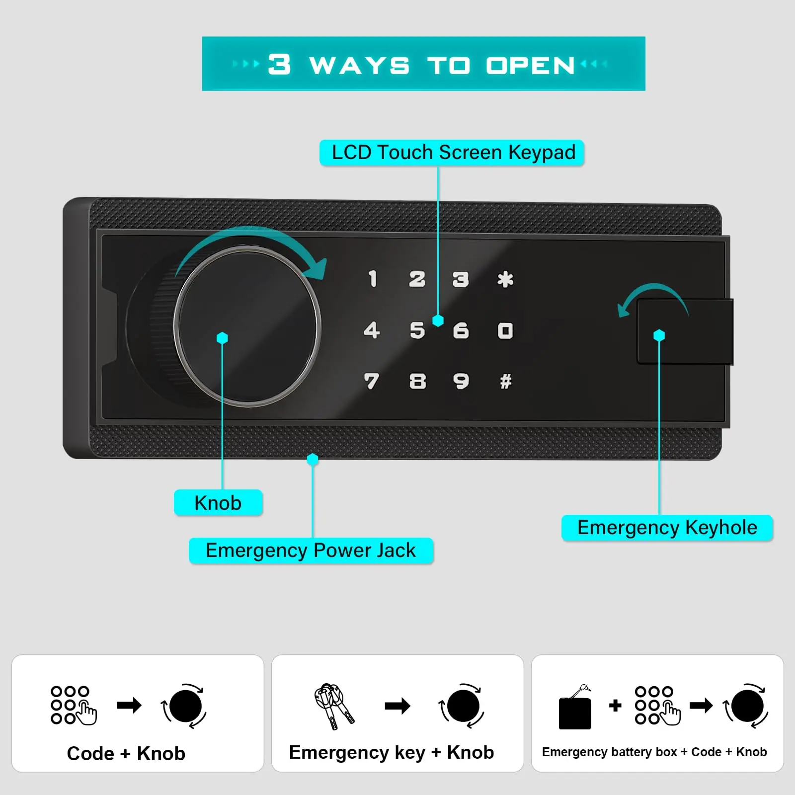 6.0 Cu ft Extra Large Digital Safe Box with Fireproof Waterproof Bag,  Home Safe Box with Deposit Slot & Metal Storage Box