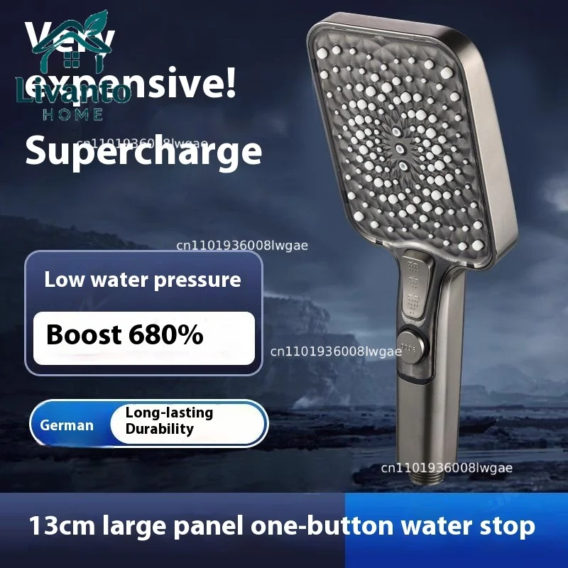

13cm Ultra Large High Pressure Shower Head | Powerful Boost Bathroom Rainfall Showerhead