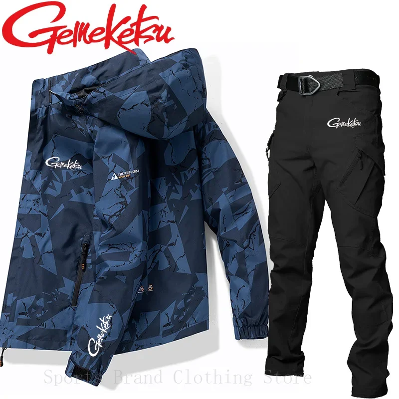 terno de pesca respiravel camuflado masculino conjunto de caminhadas a prova de vento e secagem rapida confortavel e elegante conjunto esportivo novo 01