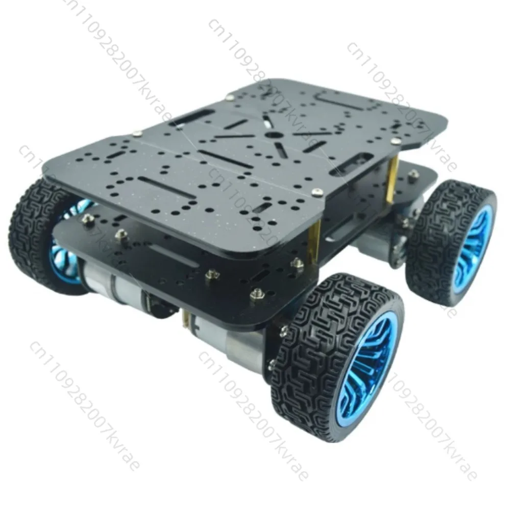 520 370 DC Gear Motor 4 Wheel 4WD Robot Smart Car Chassis Kit Encoder Motor Obstacle Avoidance Robot Kit Smart Car Chassis