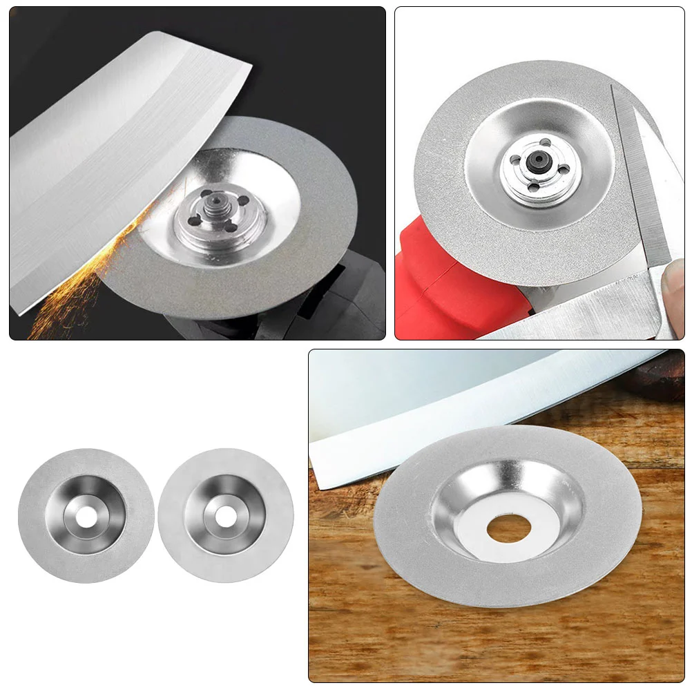 2pcs Diamond Grinding Wheels Knife Sharpener Wheel Knife Grinding Discs (400 Grit, 1000 Grit)