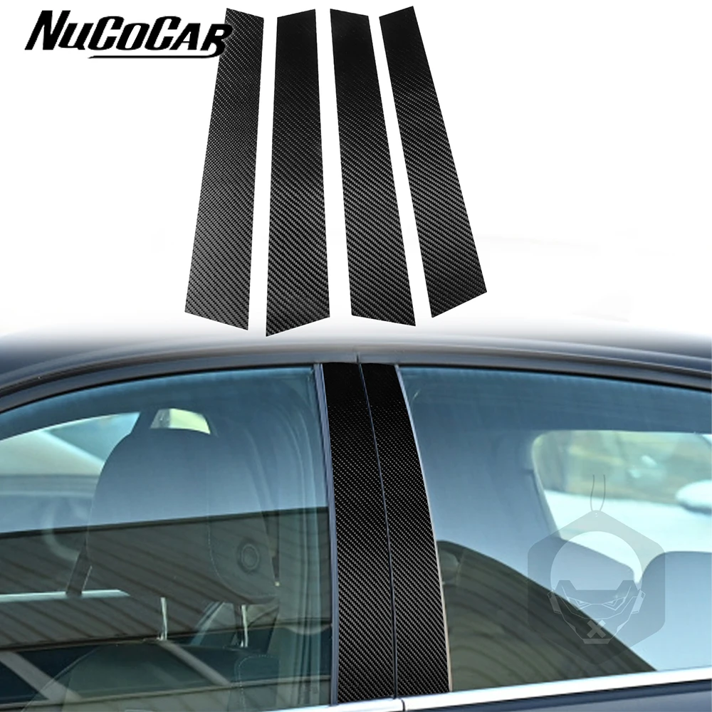 

For Volkswagen Golf 8 GTI MK8 2021-2023 Carbon Fiber Door B-pillar Panel Trim strip Car Interior Accessories Decorative Stickers