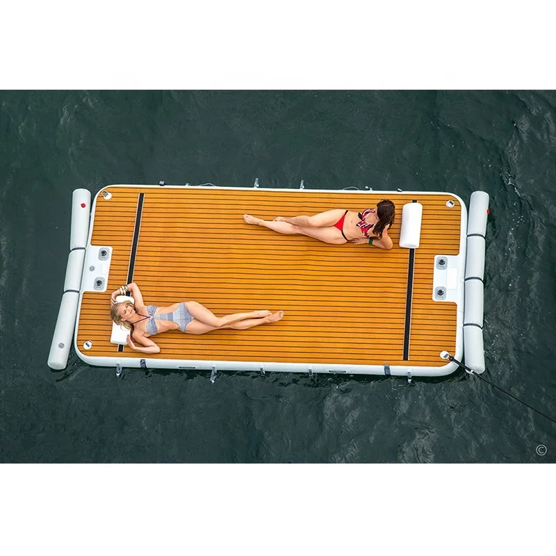 Inflatable Floating Yacht Boat Dock (With Non-slip Mat) Luxury Platform Dock Floating Yacht Mat view 2