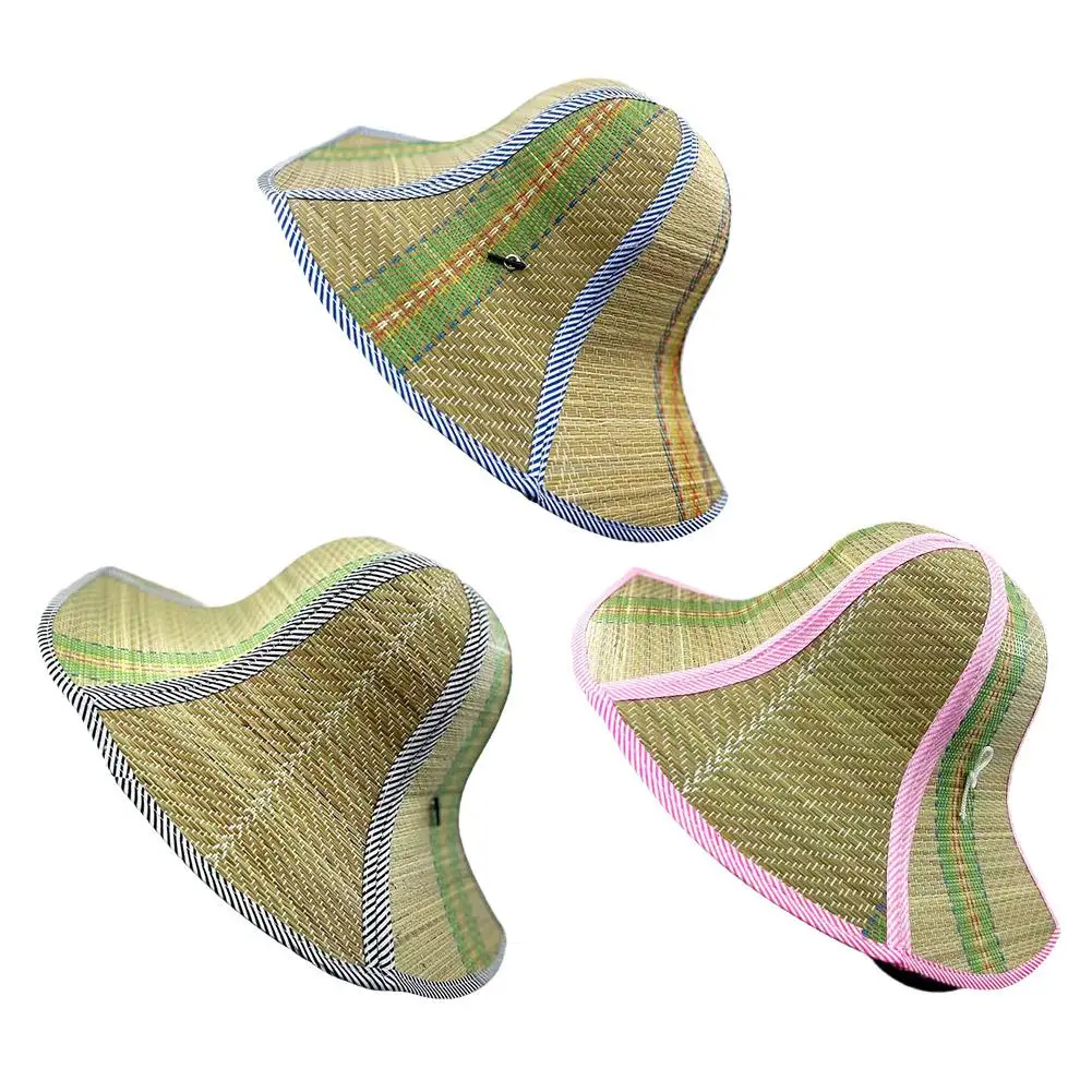 Foldable Straw Sun Hats For Men Fishing Hat Hiking Hat Large Brim Beach Hat Summer Sunhat Fold Up For Outdoor Travel Gardenning