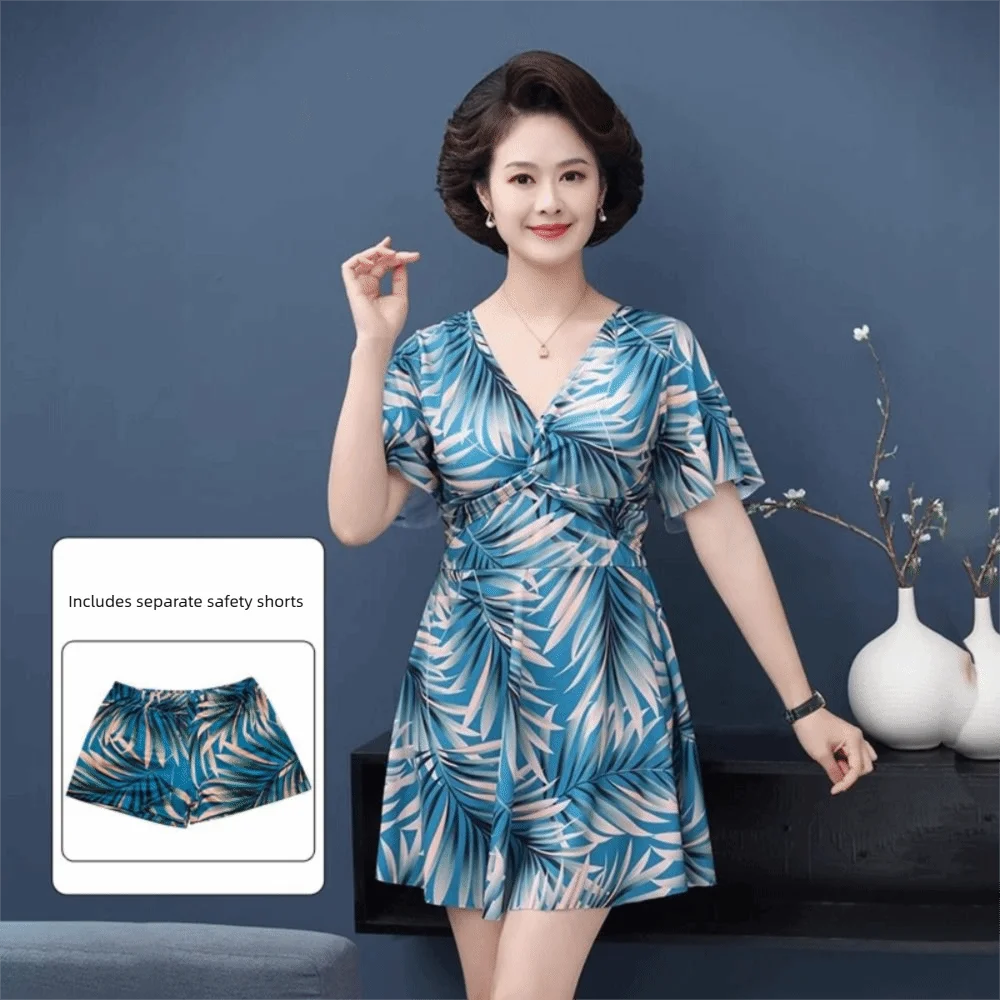 Slimming Design Women's Swimsuit Plus Size Floral Korean Style Bikini High-End Feel Strapless Thermal Spring Swimsuit