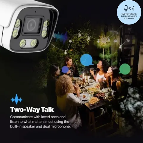 6MP 3K Wireless Outdoor Security Camera IMX335 AI NightColor Human Detection 98ft Waterproof IP Bullet Camera H.265