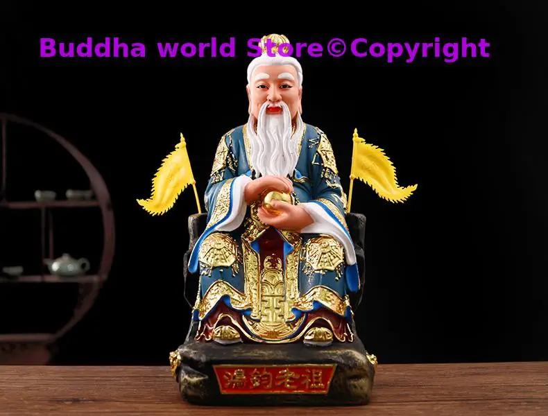 GOOD Asia HOME Temple Patron saint Taoism ancestor HONG JUN LAO ZU Color God statue efficacious bless safety healthy large