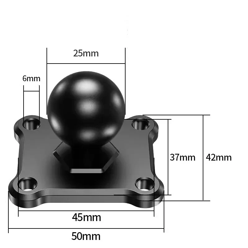 Adattatore A Sfera FANAUE Da 17 Mm Con Filettatura 1/4″ – Per Supporti Garmin, GPS, Bici E Moto, In Acciaio E TPU