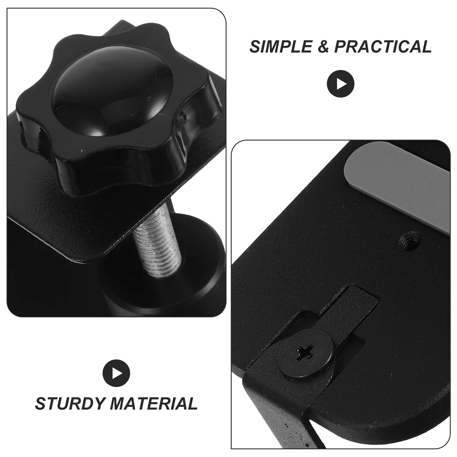 

Stainless Steel Door Clamp Bracket No-Drill Wireless Doorbell Mount For Apartment Hotel Office Anti-Theft Security Video