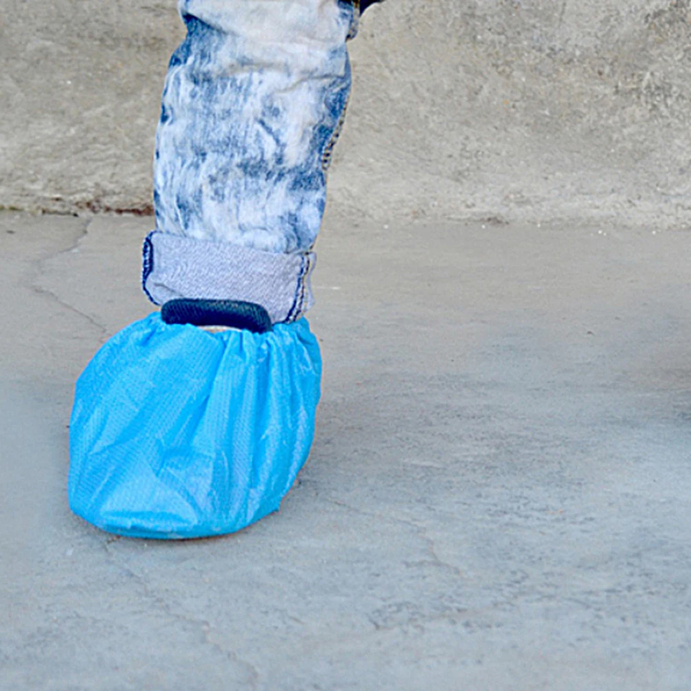 100 Stück wasserdichte, rutschfeste Schuhüberzüge für Kinder, Outdoor, Innenbereich, Einweg-Stiefelüberzüge, schützt Schuhe, rutschfestes Design, Arbeit