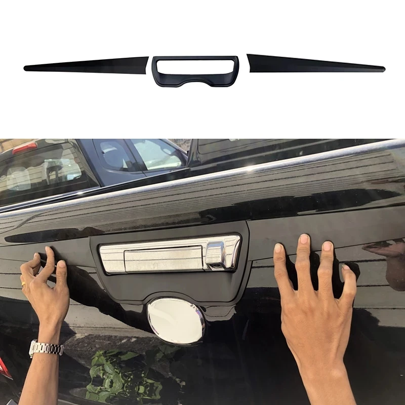 

ABS Matte Black Tail Gate Bowl Cover For Mazda BT50 BT-50 2021 2022 Tailgate Rear Trunk Door Handle Bowl Frame Protection Trims