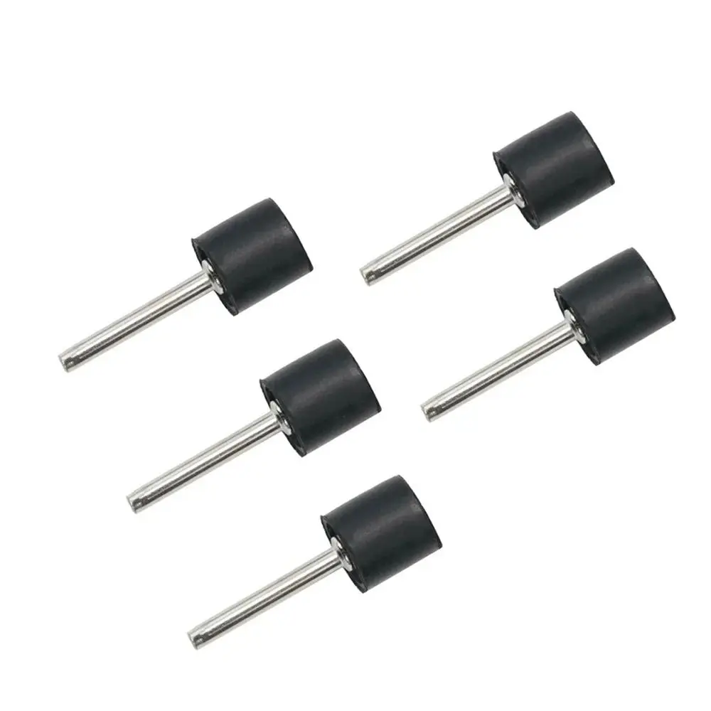 10Pcs/Set Durable 1/8inch Sanding Mandrels 6.35/9.5/12.7mm Rubber Sandpaper Circle Kit Grinder Drum Rod for Rotary Tool