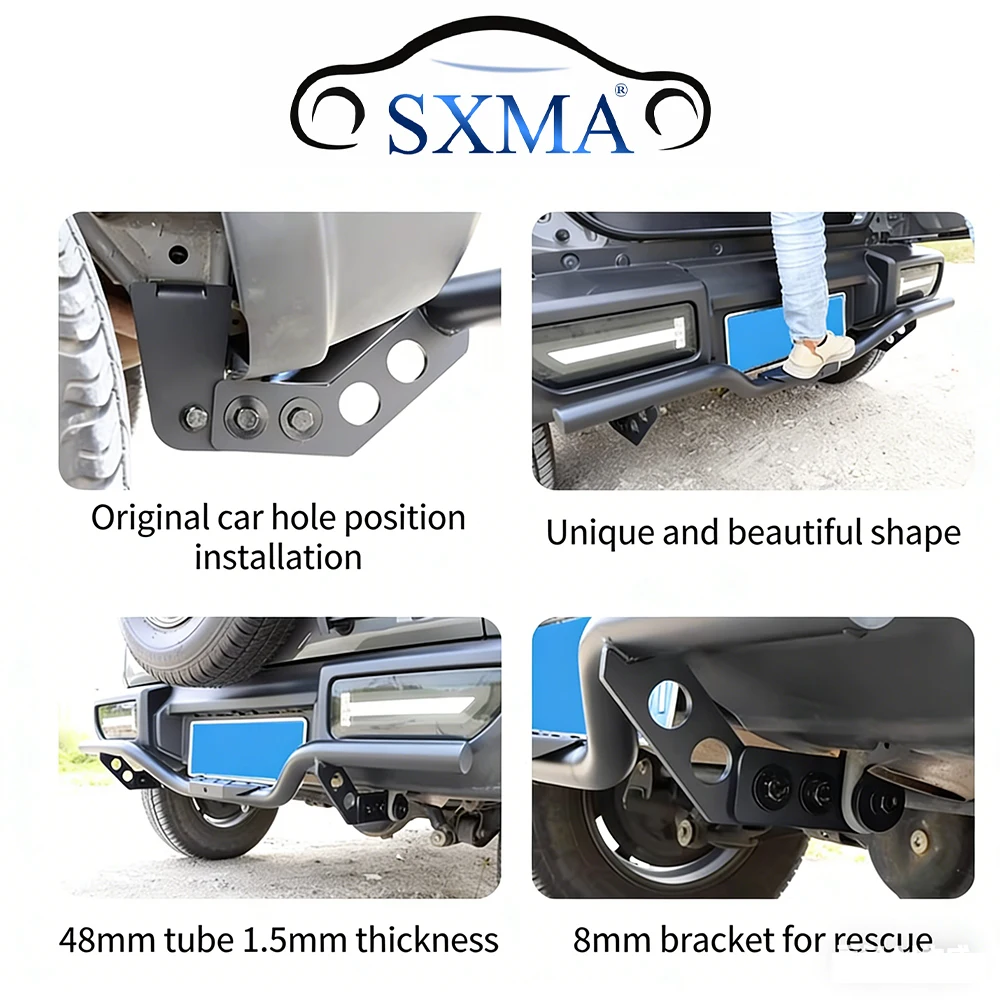 JMN095 Rear Bumper Bull Bar for Suzuki Jimny 2019+ JB64/JB74 Auto Parts Exterior Accessory U-Shaped Rear Bumper Guard