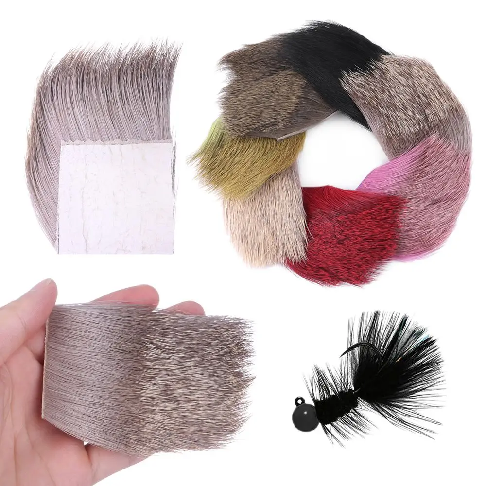 Perfect Decoy Fly Hook Skin Fur Material Deer Hair Patches Deer Hair Hook Tying Material Fly Fishing Lure