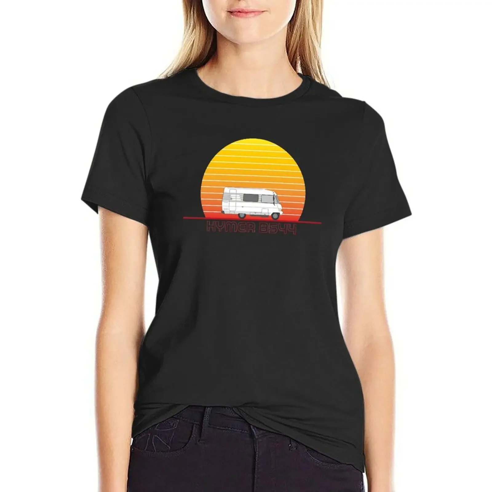 

HYMER B544 SUNSET T-Shirt animal print vintage aesthetic clothes customs t-shirt dress for Women graphic