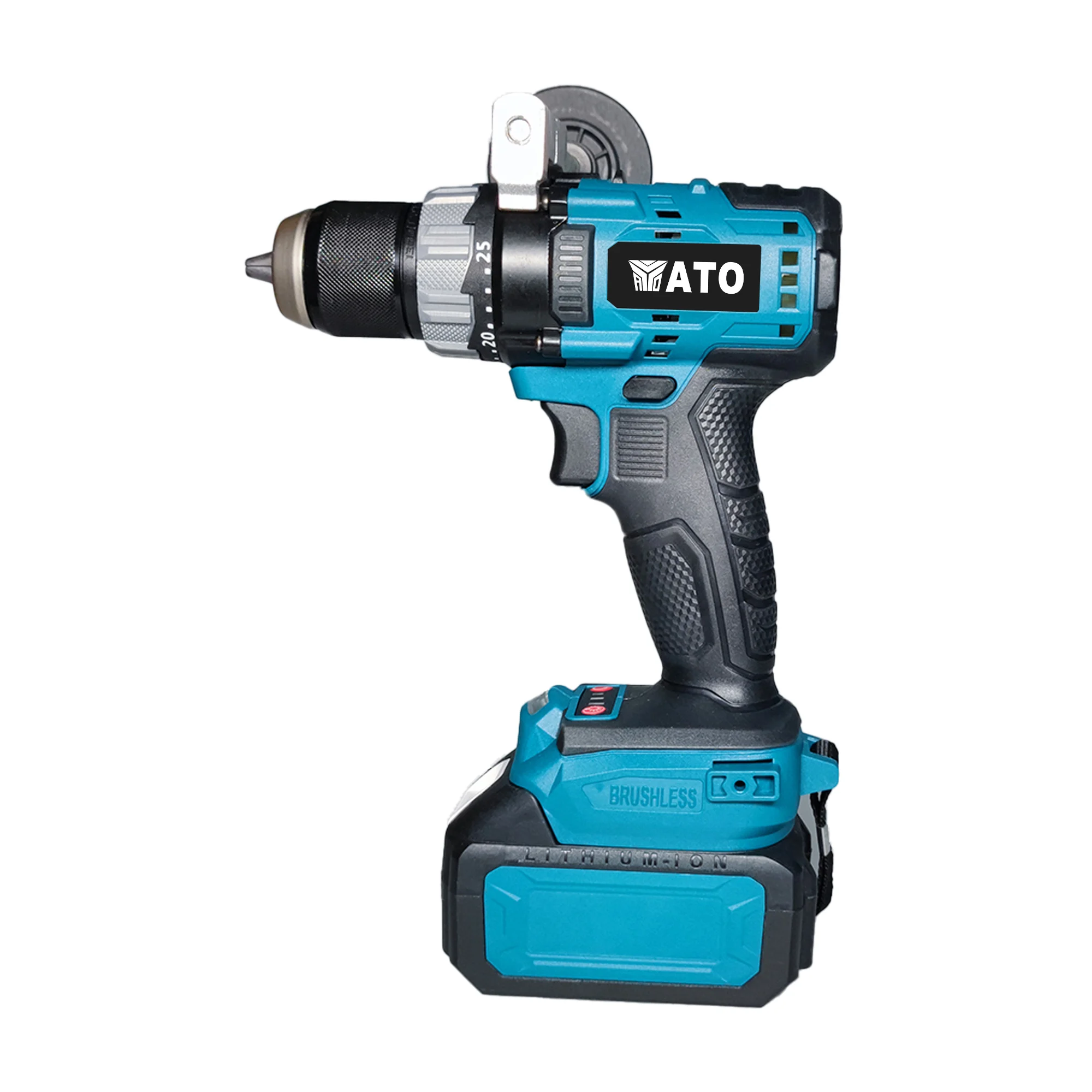 ATO Brushless Electric Drill 52Nm Wireless Cordless Impact Dirll Screwdriver Lithium Power Tools For Makita 18V Battery