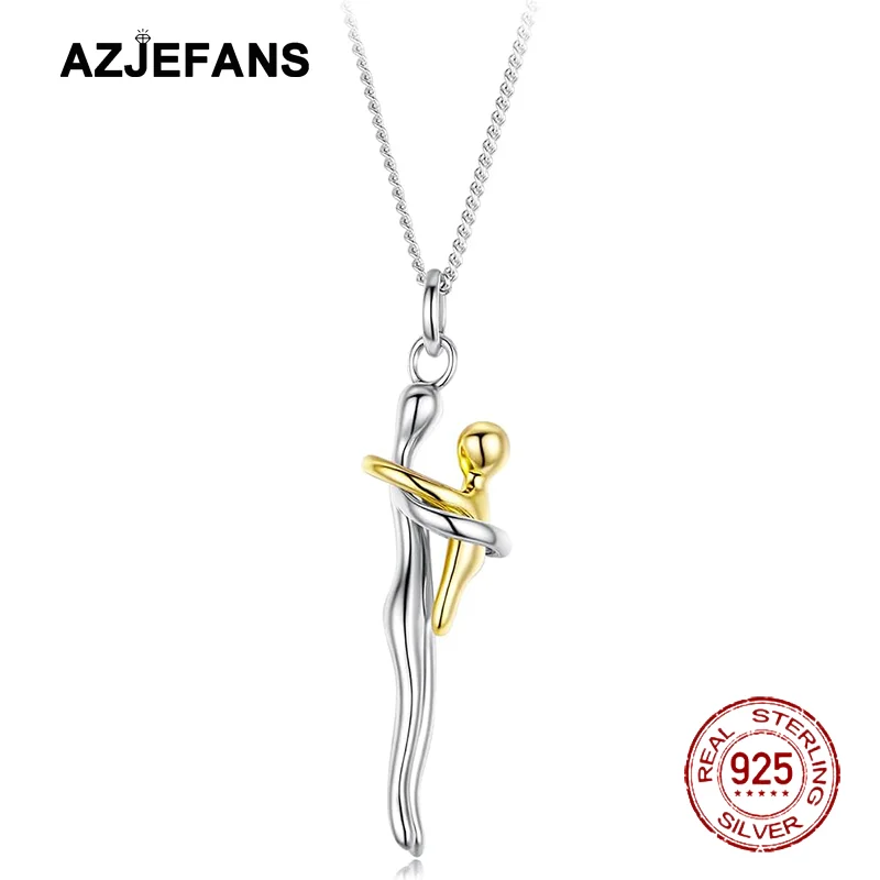 AZJEFANS Collier avec pendentif en argent sterling 925, amour éternel pour maman, bijoux fins