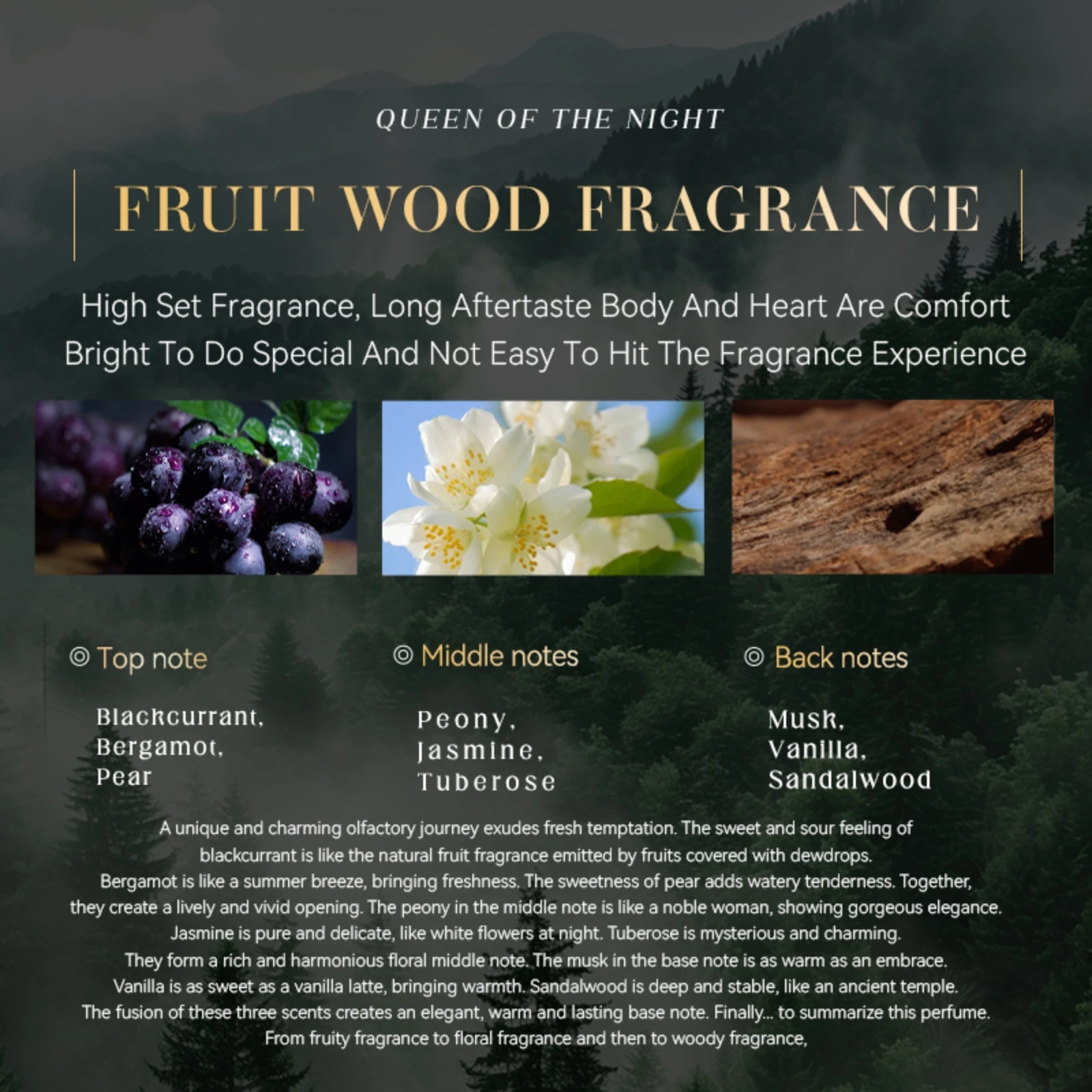 عطر Queen Of The Night Eau De Perfum Owl ذو شكل فريد من نوعه، بخاخ عطر مع عبوة صندوق هدايا، بيرس دائم وساحر