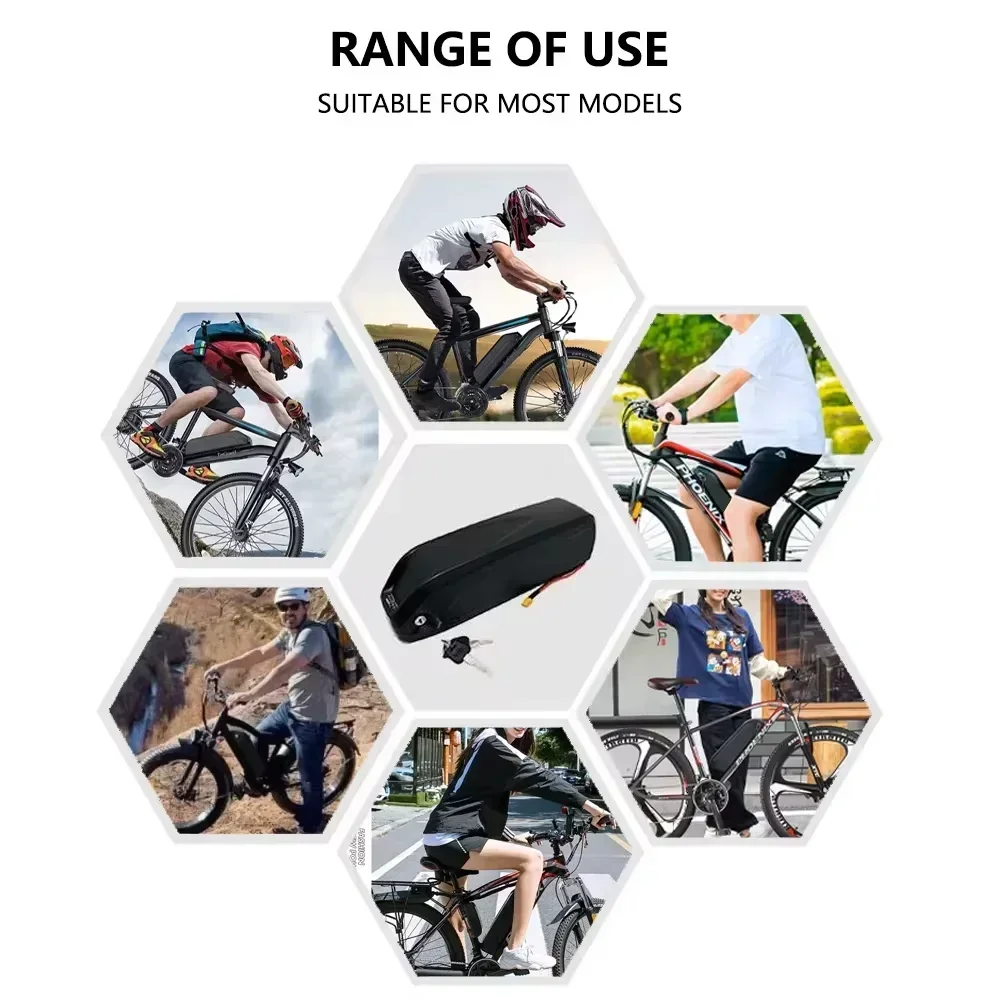 Hailong-電動自転車用バッテリーパック,18650, 48v,52v,60v,36v,20ah,2000w,1500w,1000w,500w,350w 250w