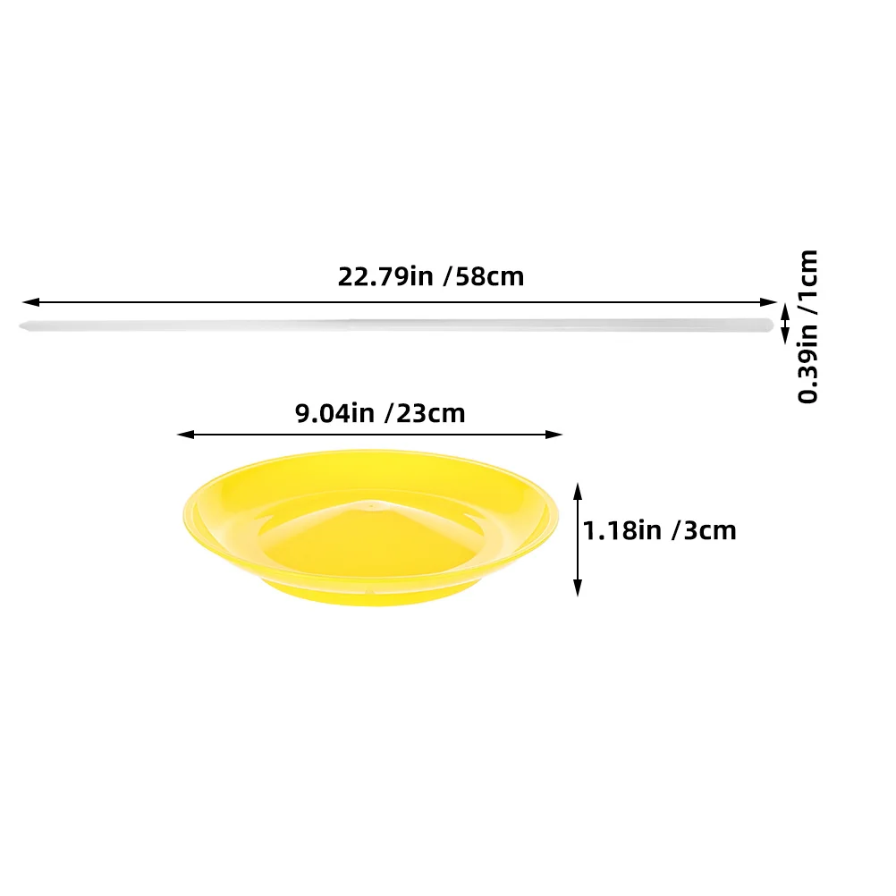 2個のサーカスジャグリングプレートセット、スティック付き、軽量プラスチックディスク、アクロバットパフォーマンス、回転スキルトレーニングプロップ用