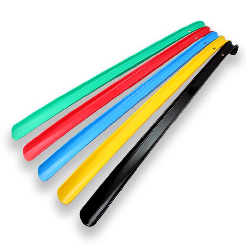 

2pcs Plastic Shoehorn Shoe Lifter Ergonomic Handle Thick Durable Lightweight Comfortable Back Knee Pain for Elderly