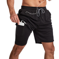 2025 new Men's 2-in-1 Fitness Running Shorts Quick Drying Training Fitness Shorts Breathable  double-deck Sweatpants Gym Shorts