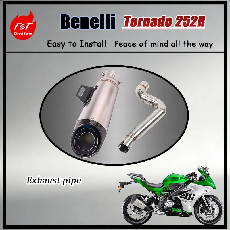 For Benelli Tornado 302R 252R Sport Exhaust System SC Sound Tuning Tech No Drilling Perfect Matching Body Lines Motorcycle