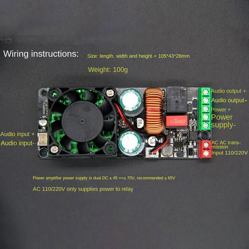 2x Hifi 500W Digitale Versterker Klasse D Audio Versterker Board Module Met Luidsprekerbescherming Beter dan Lm3886 Irs 2092S