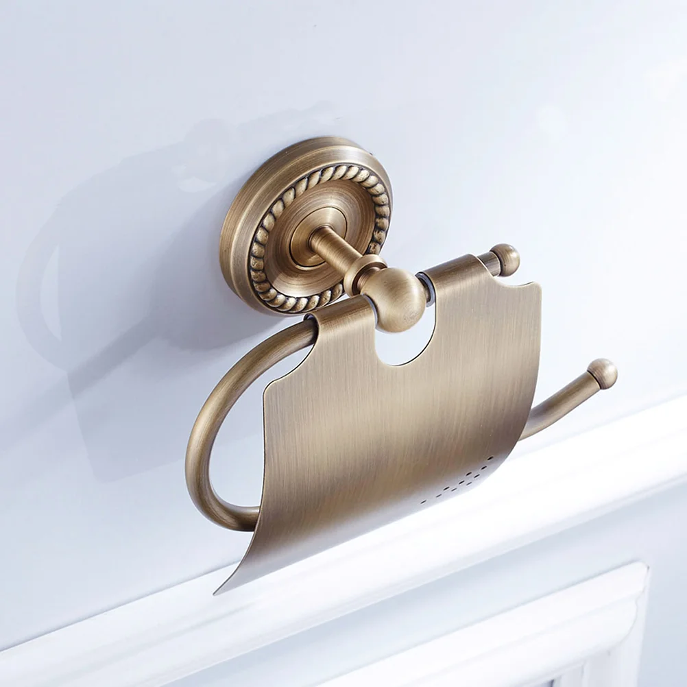 1pc Toilet Paper Holder Bathroom Accessories Bronze Toilet Brass Roll Towel Paper Holder F6709