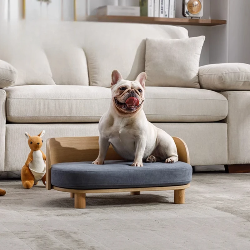 Original Solid Wood Pet Sofa Cat And Dog Bed Detachable And Washable Four Seasons Universal Small Mattress